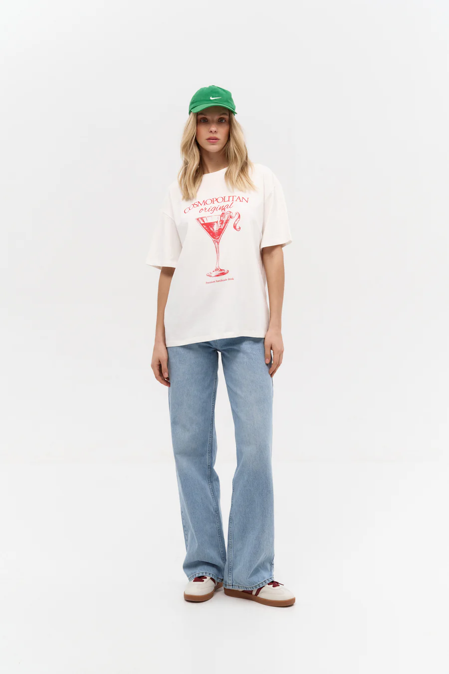 Red Print "Cocktail Hour" T-shirt