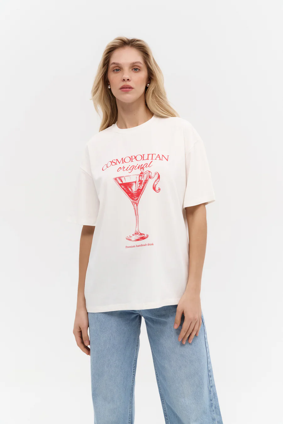Red Print "Cocktail Hour" T-shirt - Image 2
