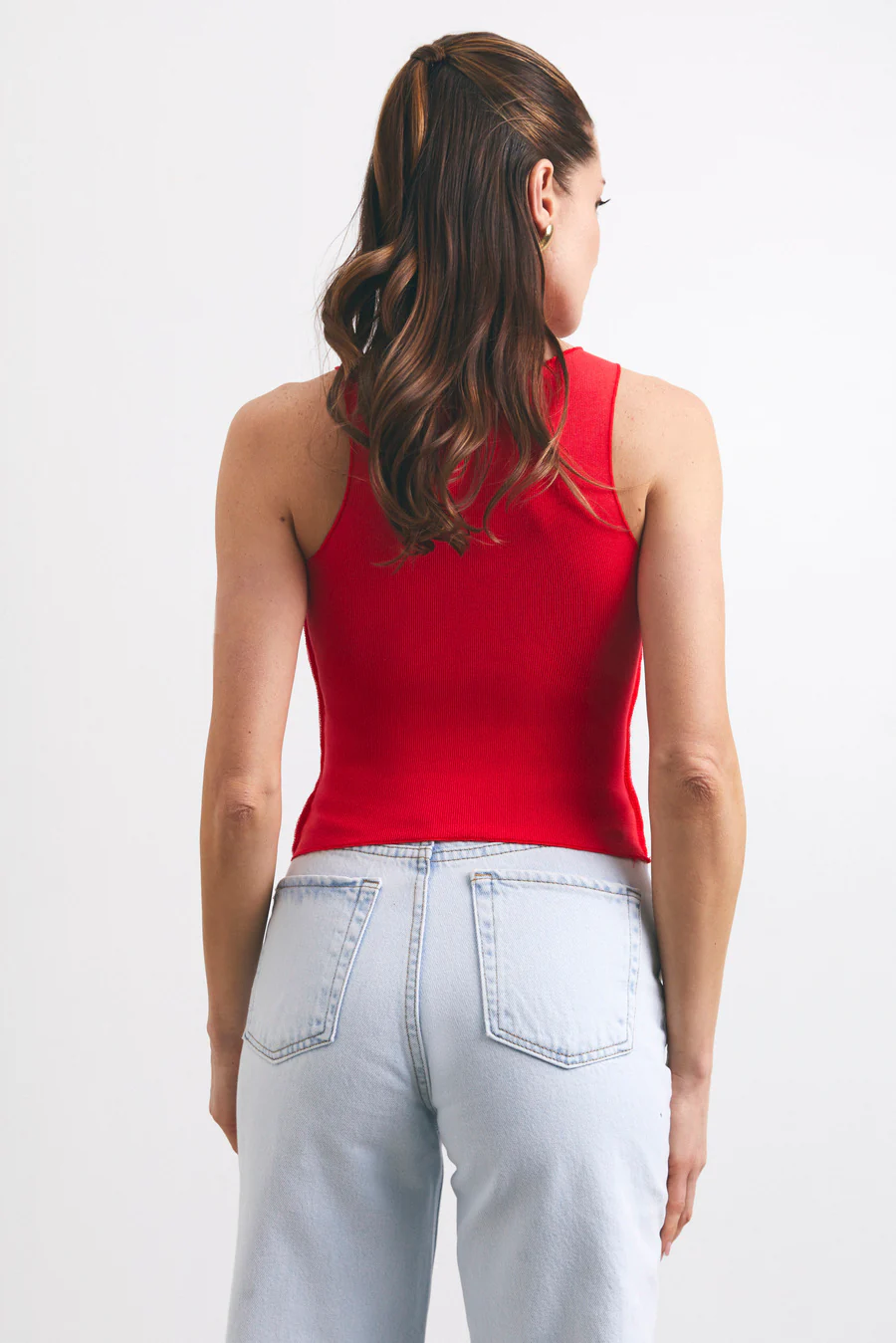 Red Seam Detail Tank Top - Image 6