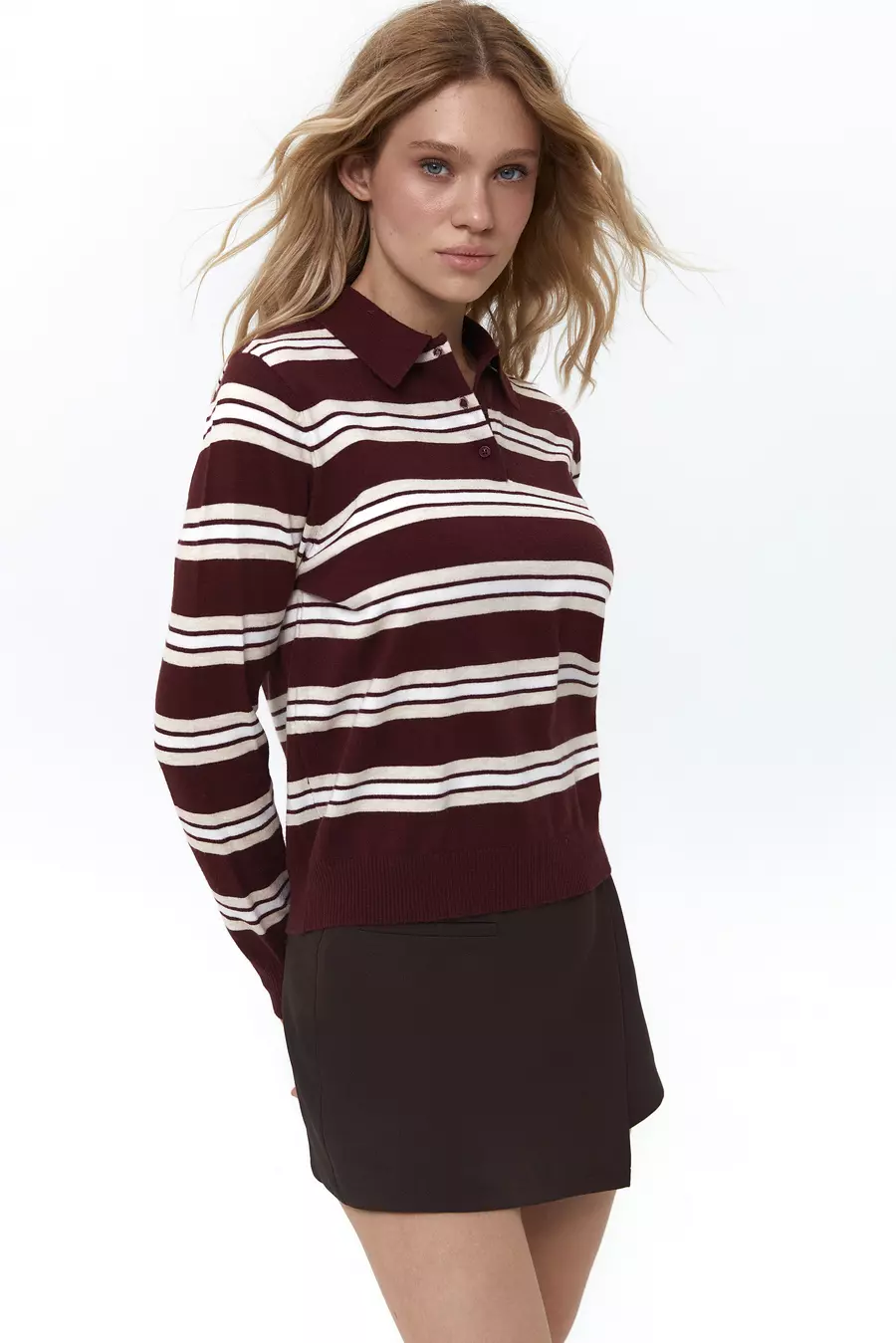 Red Striped Polo Jumper - Image 3