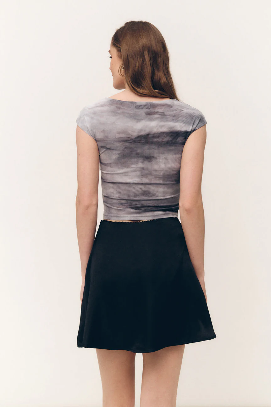 Grey Gradient Effect Mesh T-shirt - Image 5