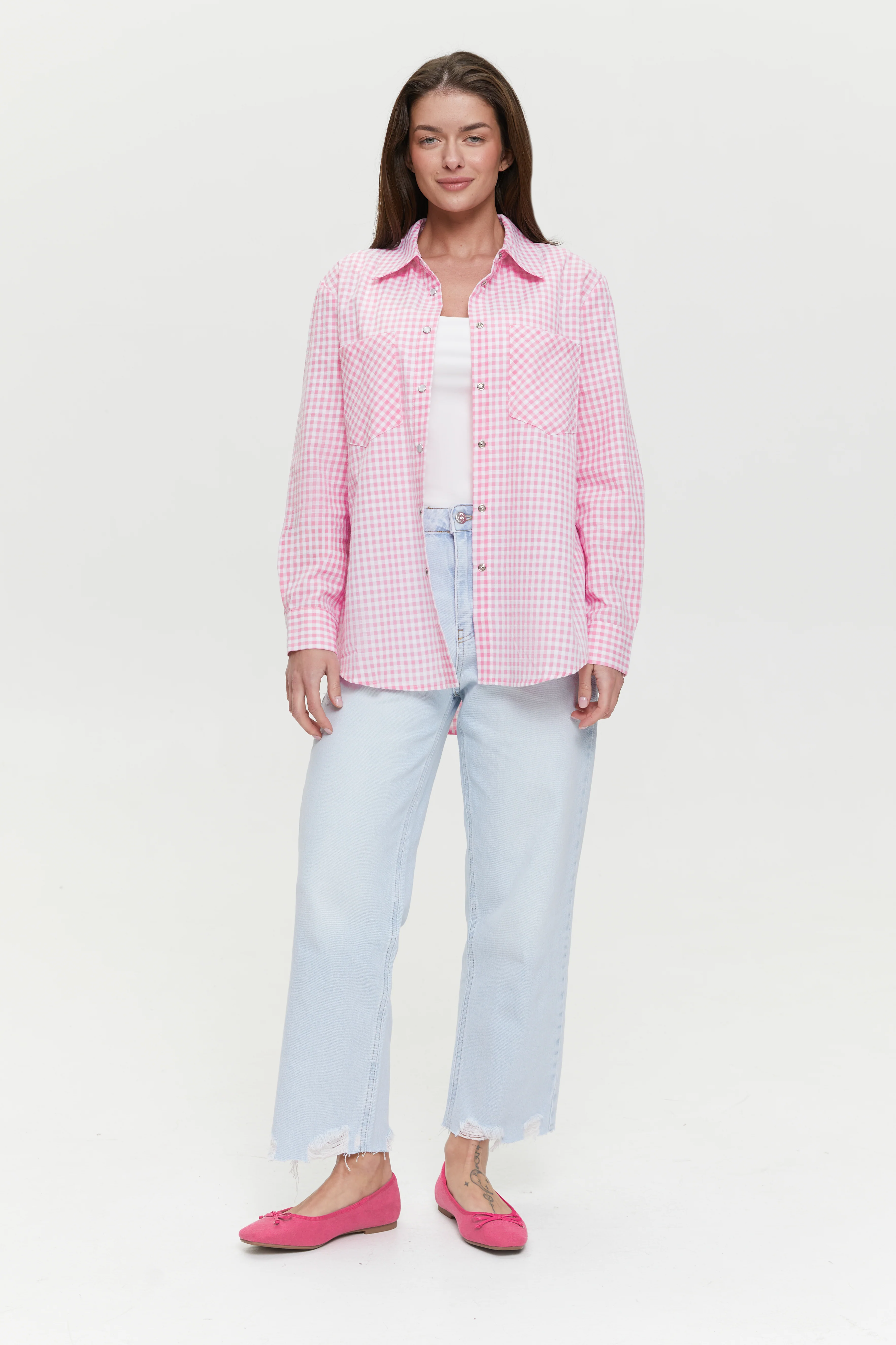 Pink Check Shirt - Image 3