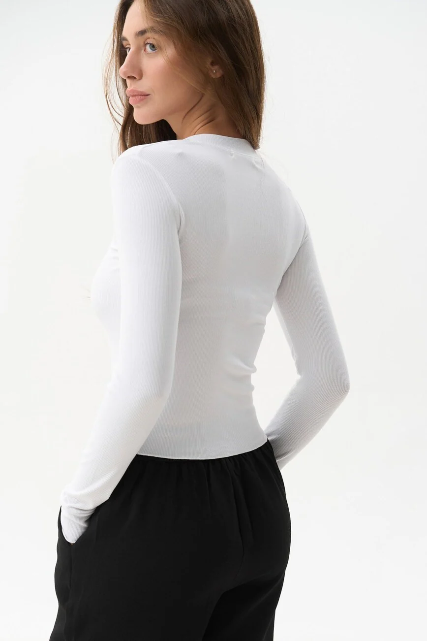 White longsleeve with buttons - Image 5