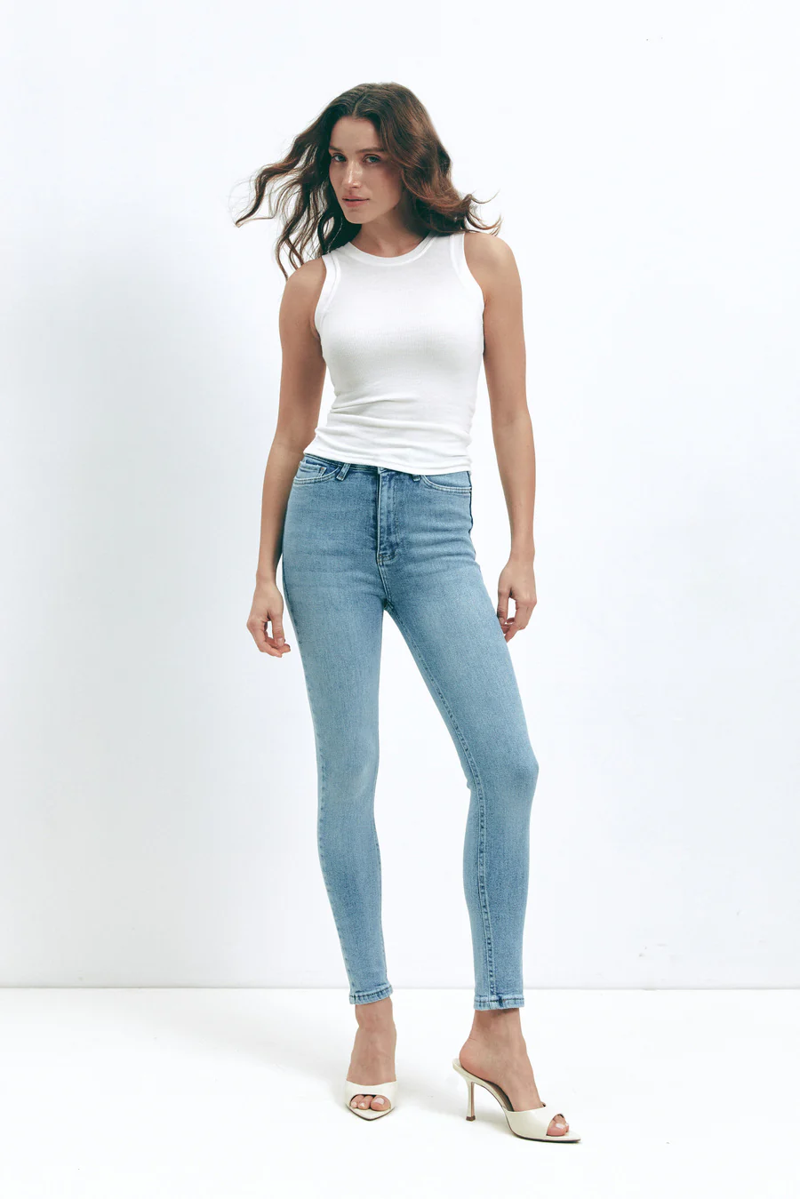 White Sleeveless Ribbed Top - Image 7