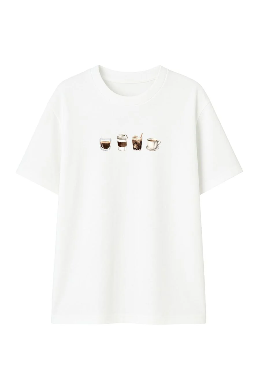 Coffee graphic T-shirt, White