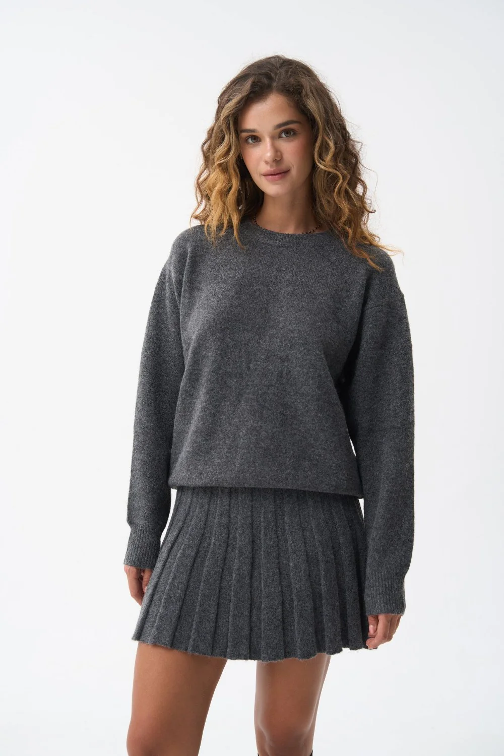 Wool sweater in color grey - Image 4